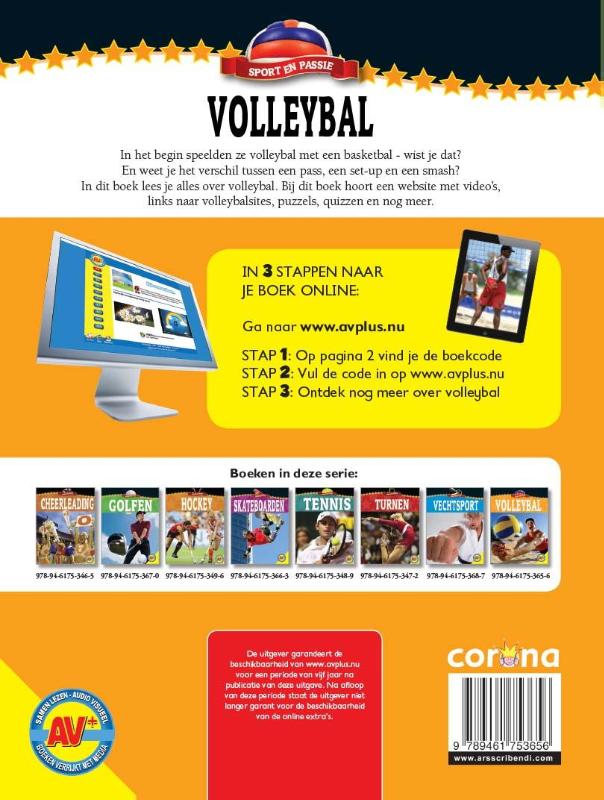 Achterkant van Volleybal