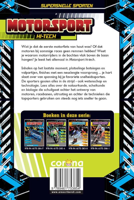 Achterkant van Motorsport hi-tech