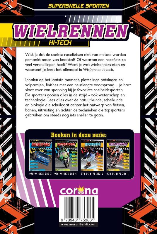 Achterkant van Wielrennen hi-tech