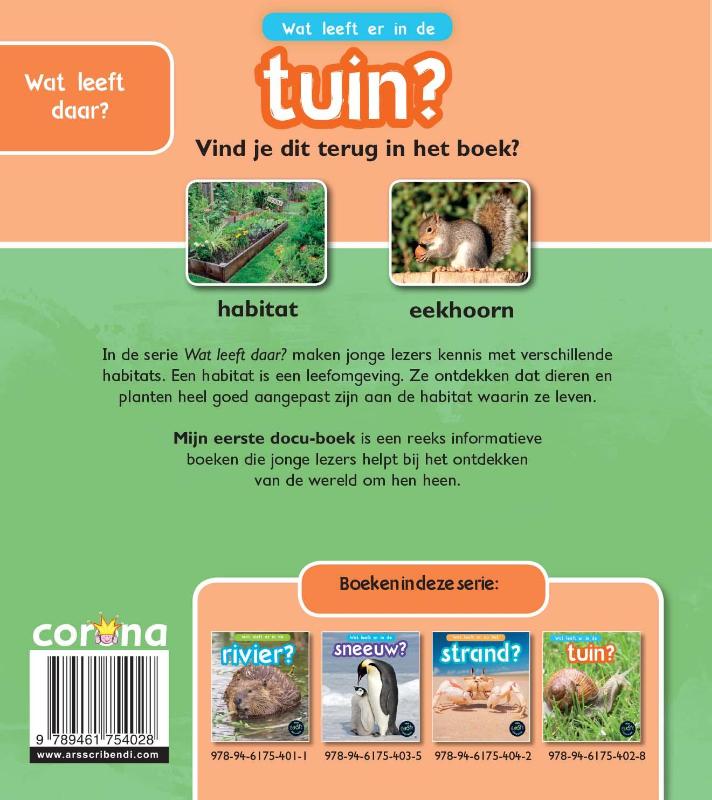 Achterkant van Wat leeft er in de tuin?