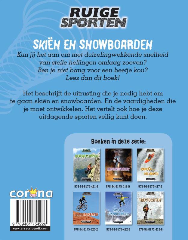 Achterkant van Skiën en snowboarden