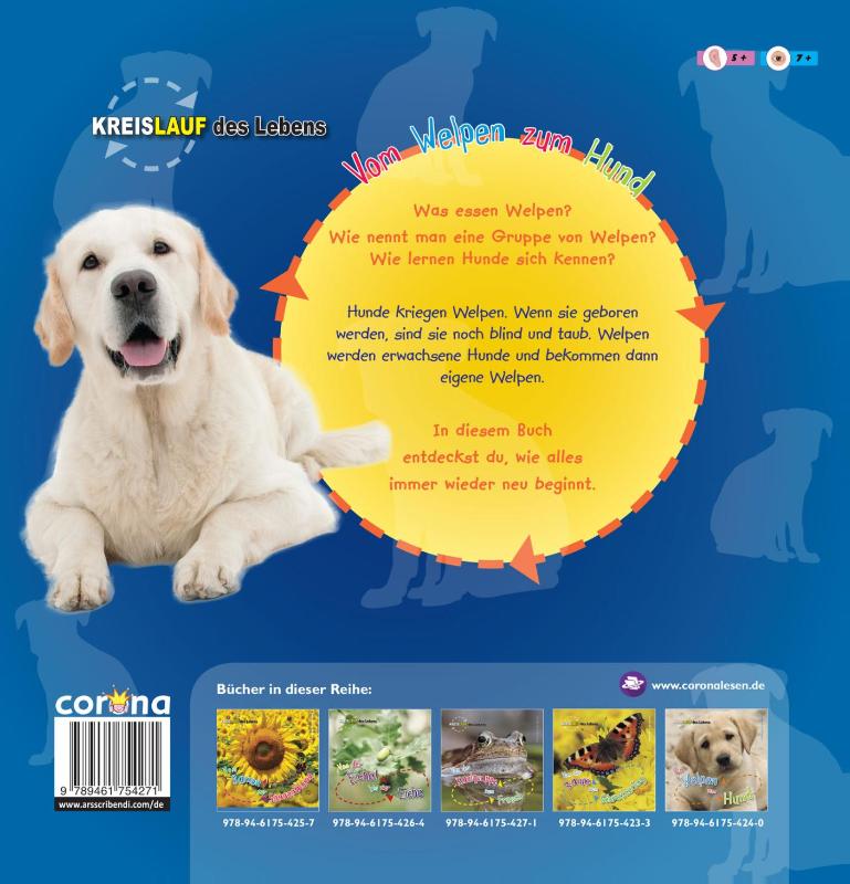 Achterkant van Vom Welpen zum Hund