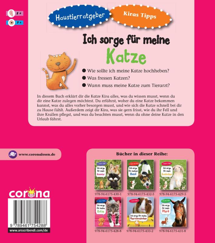 Achterkant van Ich sorge für meine Katze