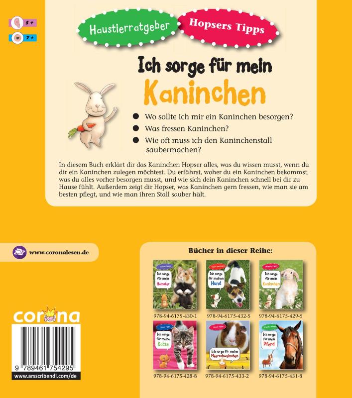 Achterkant van Ich sorge für mein Kaninchen