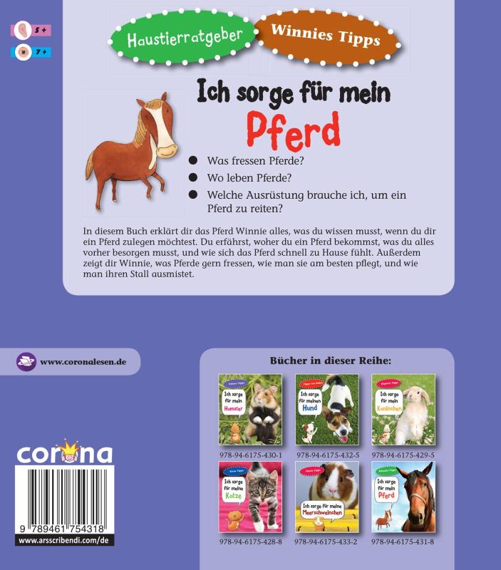 Achterkant van Ich sorge für mein Pferd