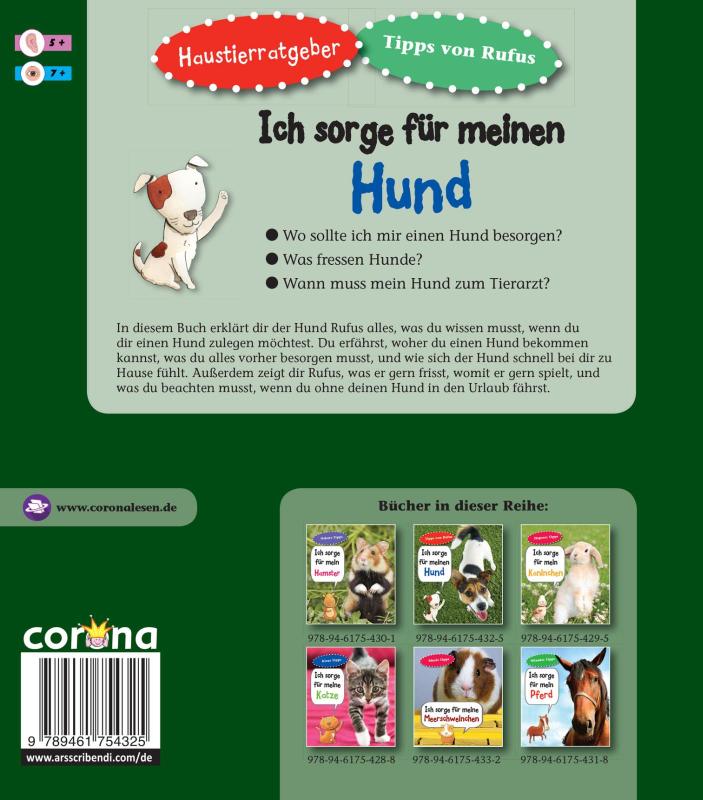 Achterkant van Ich sorge für meinen hund