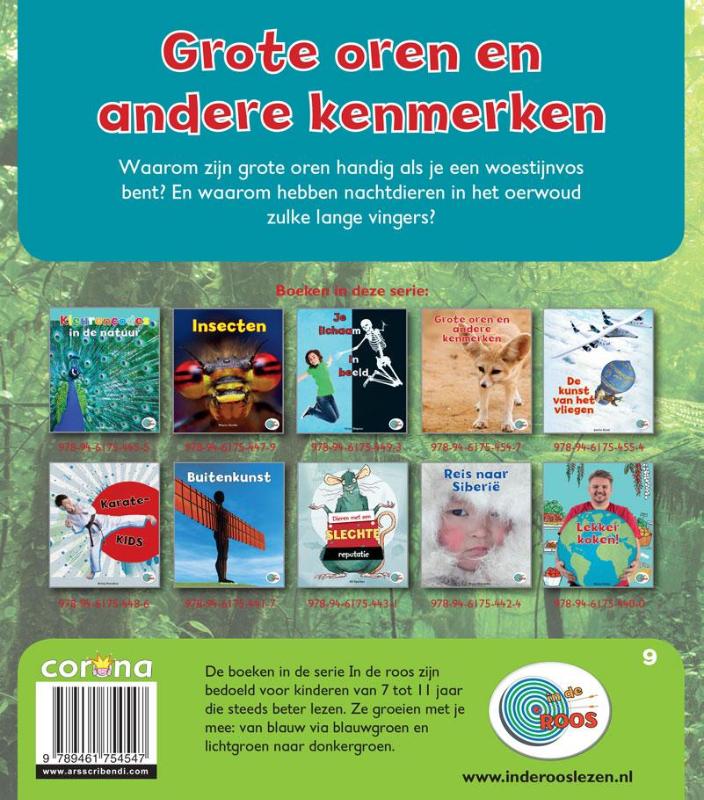 Achterkant van Grote oren en andere kenmerken