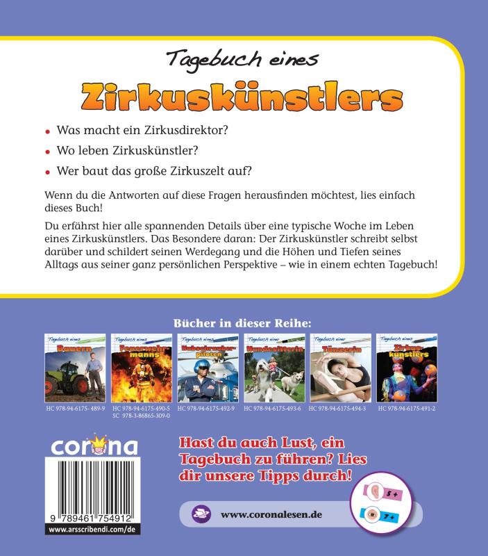Achterkant van Tagebuch eines Zirkuskünstlers
