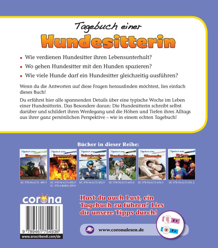 Achterkant van Tagebuch einer Hundesitterin