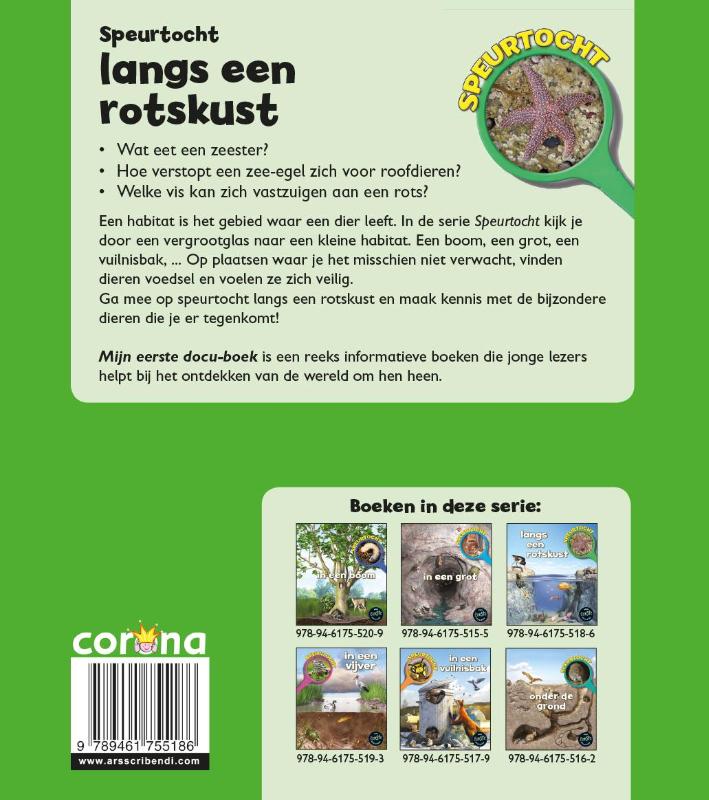 Achterkant van Speurtocht langs een rotskust