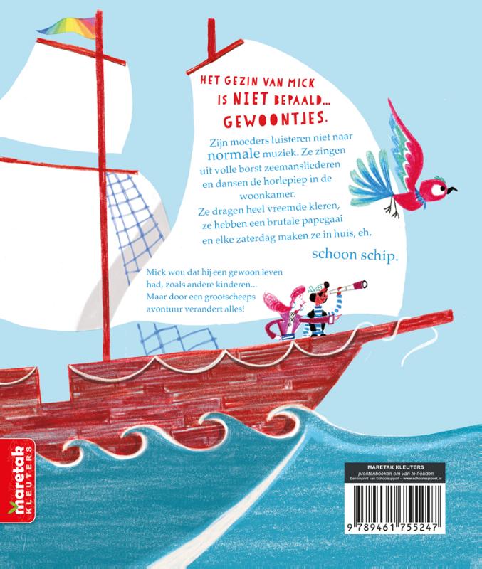 Achterkant van Piratenmama's