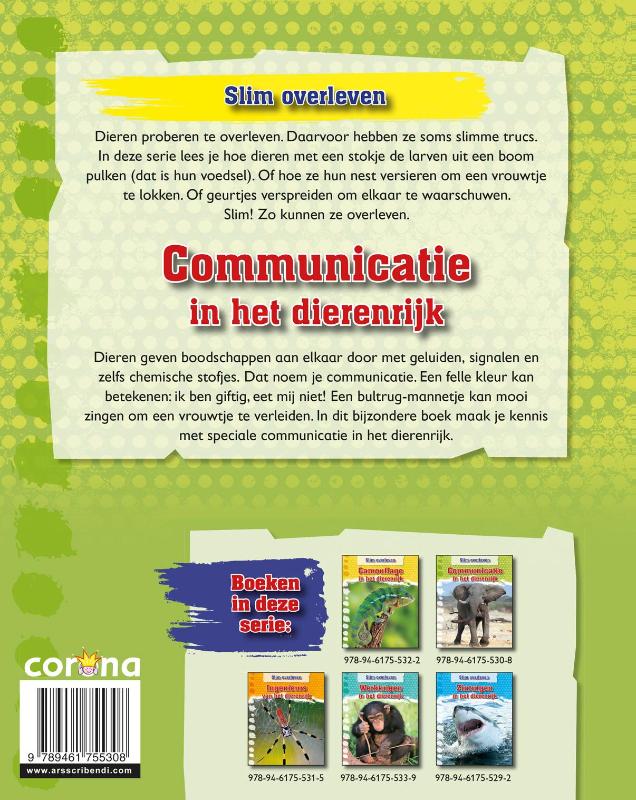 Achterkant van Communicatie in het dierenrijk