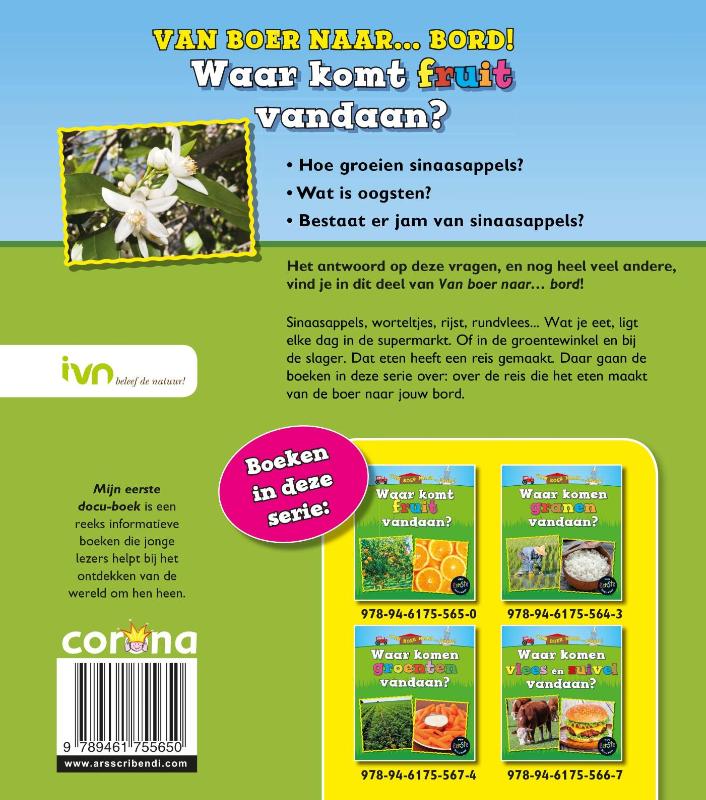 Achterkant van Waar komt fruit vandaan?