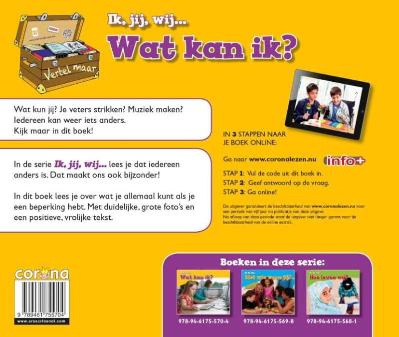 Achterkant van Wat kan ik?