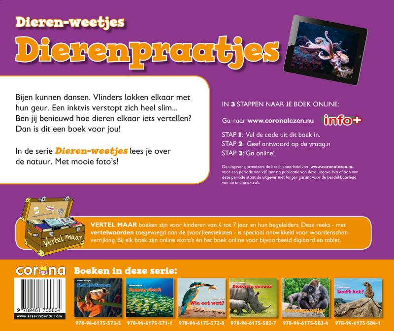 Achterkant van Dieren praatjes