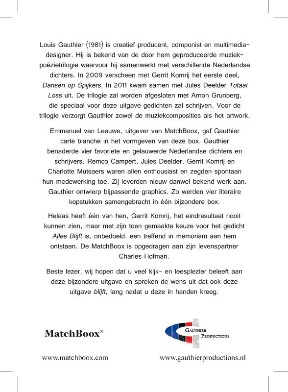 Achterkant van Gauthier collectionbox