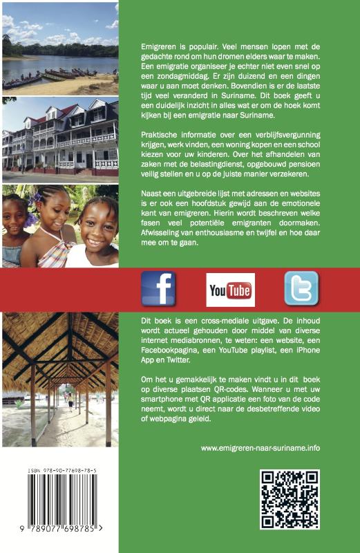 Achterkant van Emigreren naar Suriname