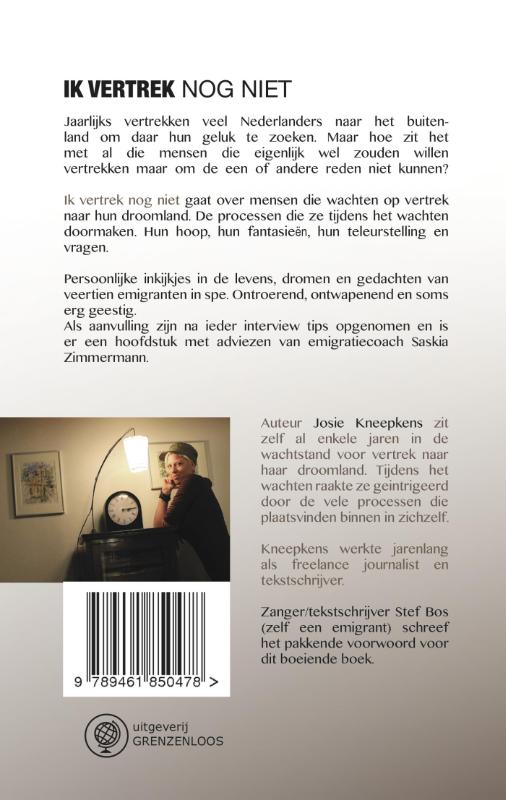Achterkant van Ik vertrek nog niet