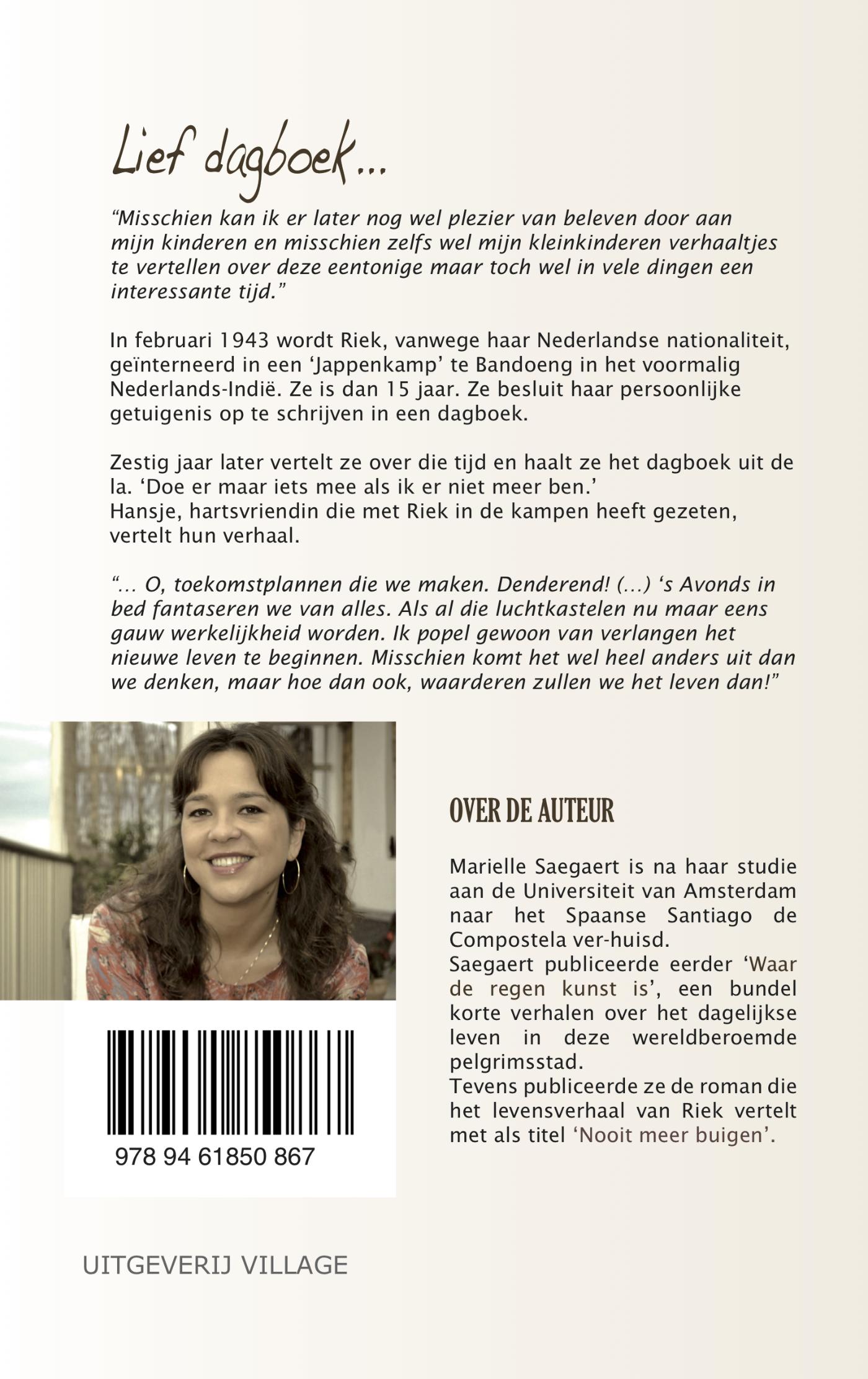 Achterkant van Lief dagboek