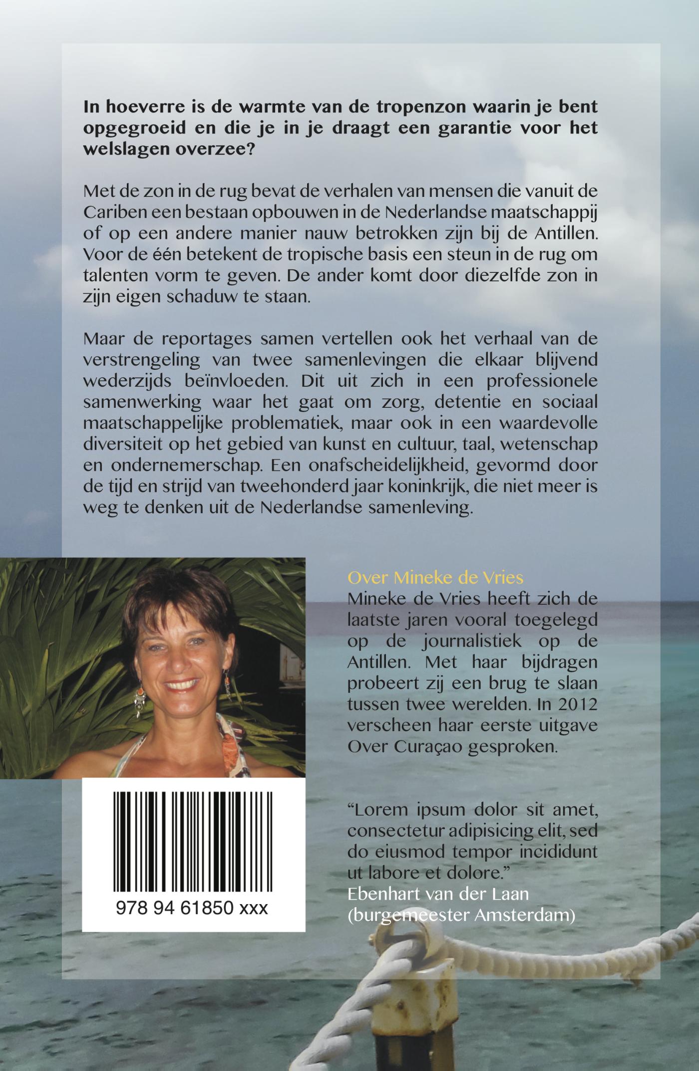 Achterkant van Met de zon in de rug