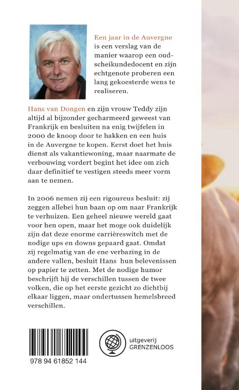 Achterkant van Een jaar in de Auvergne