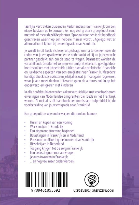 Achterkant van Succesvol Emigreren naar Frankrijk