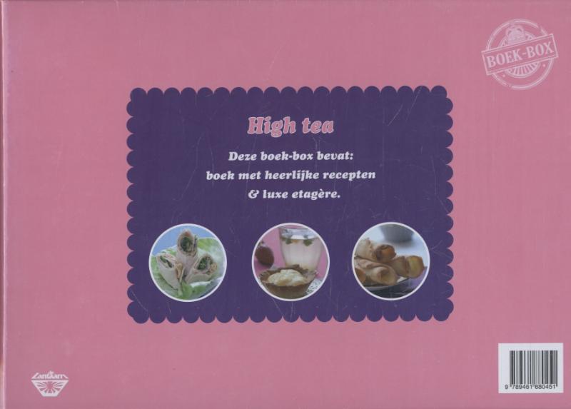 Achterkant van High tea boek-box
