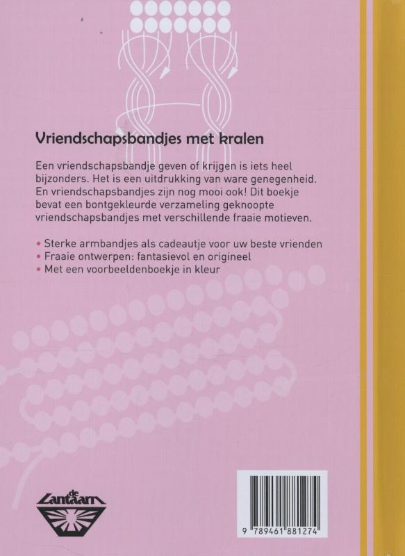 Achterkant van Vriendschapsbandjes met kralen