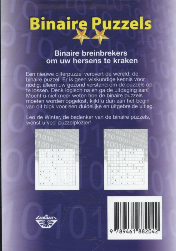 Achterkant van Binaire puzzels 2 sterren