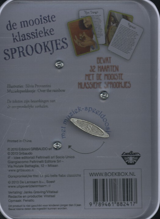 Achterkant van De mooiste klassieke sprookjes