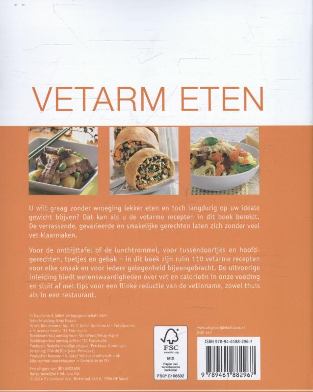 Achterkant van Vetarm eten