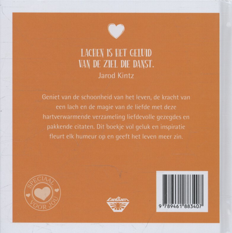 Achterkant van Live laugh love