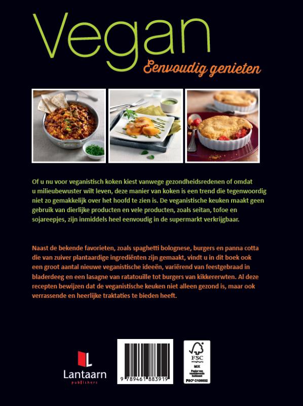 Achterkant van Vegan eenvoudig genieten