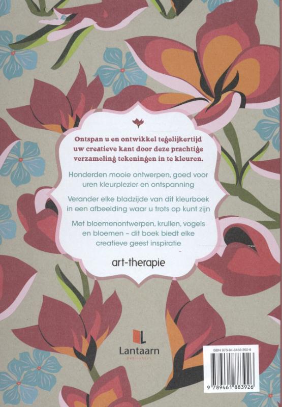 Achterkant van Kleurboek pretty patterns