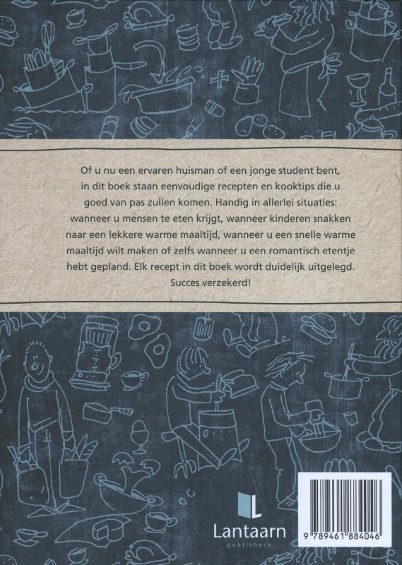 Achterkant van Kookboek voor mannen
