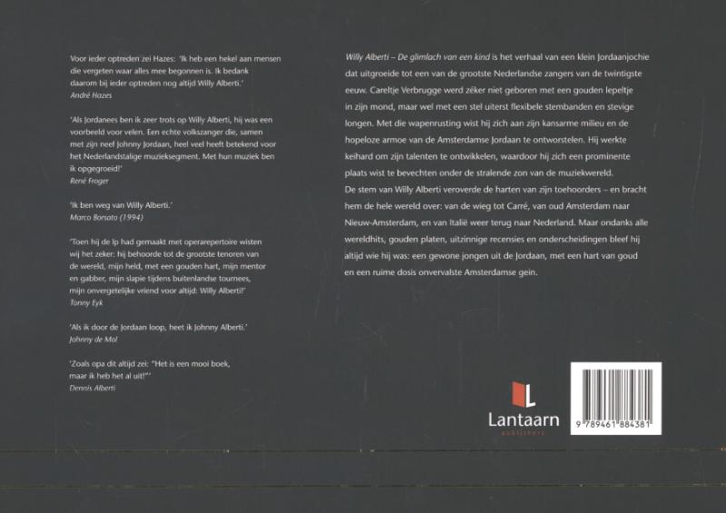 Achterkant van Willy Alberti