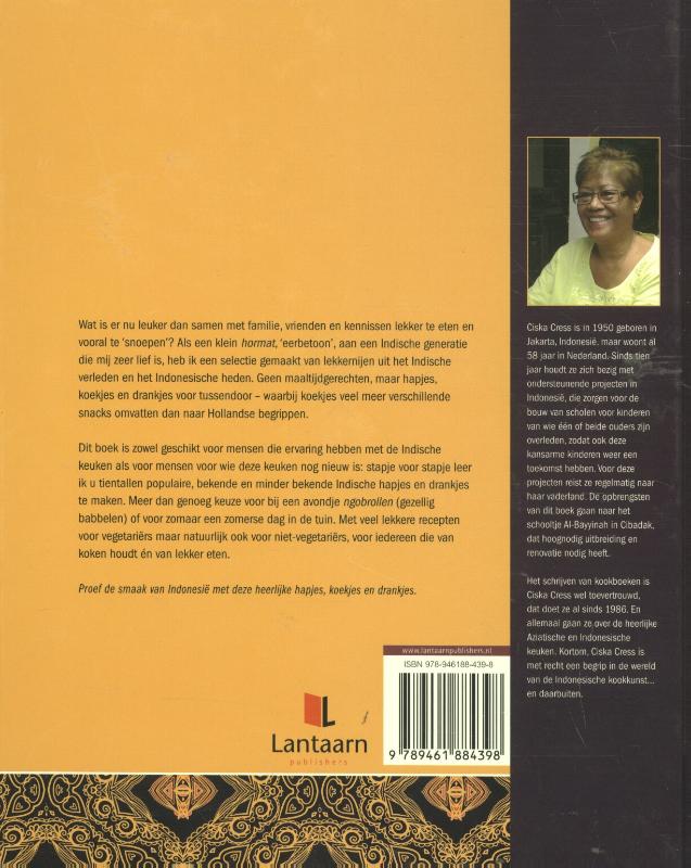 Achterkant van Indonesische hapjes, koekjes & drankjes