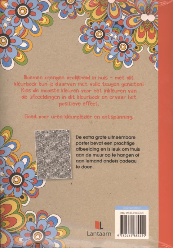 Achterkant van Posterkleurboek Bloemen