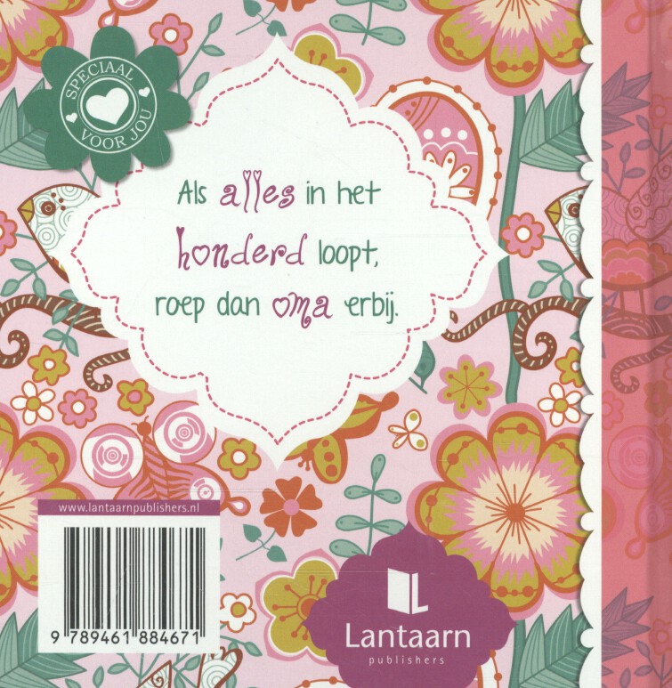 Achterkant van Voor de liefste oma