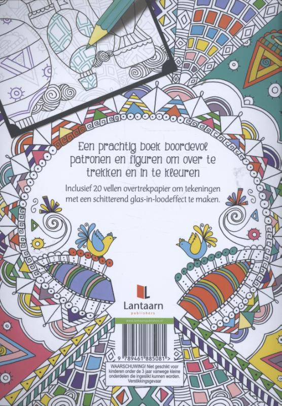 Achterkant van Overtrekkleurboek,