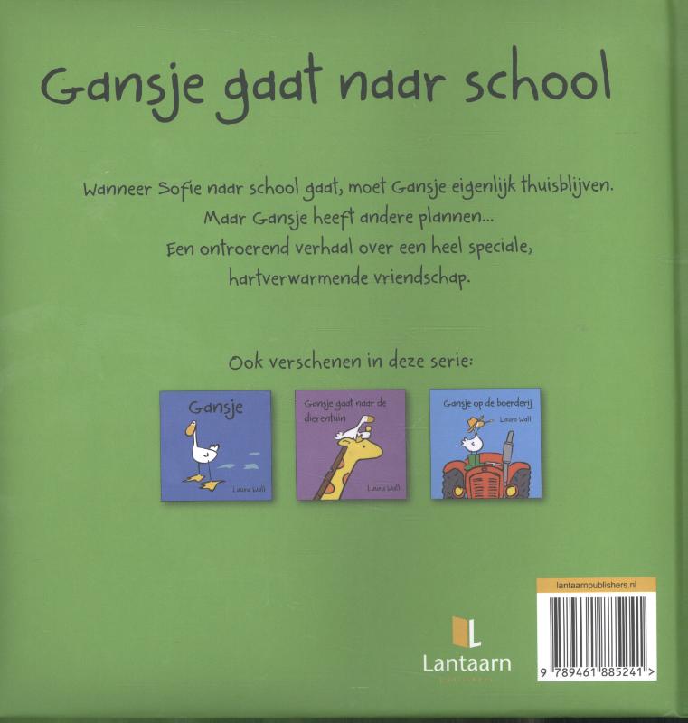 Achterkant van Gansje gaat naar school