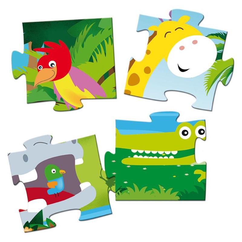 Achterkant van De dieren van de jungle