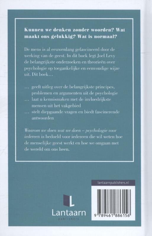 Achterkant van Waarom we doen wat we doen