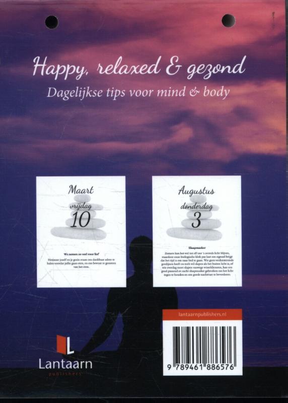 Achterkant van Mindfulness & Feelgood scheurkalender 2017