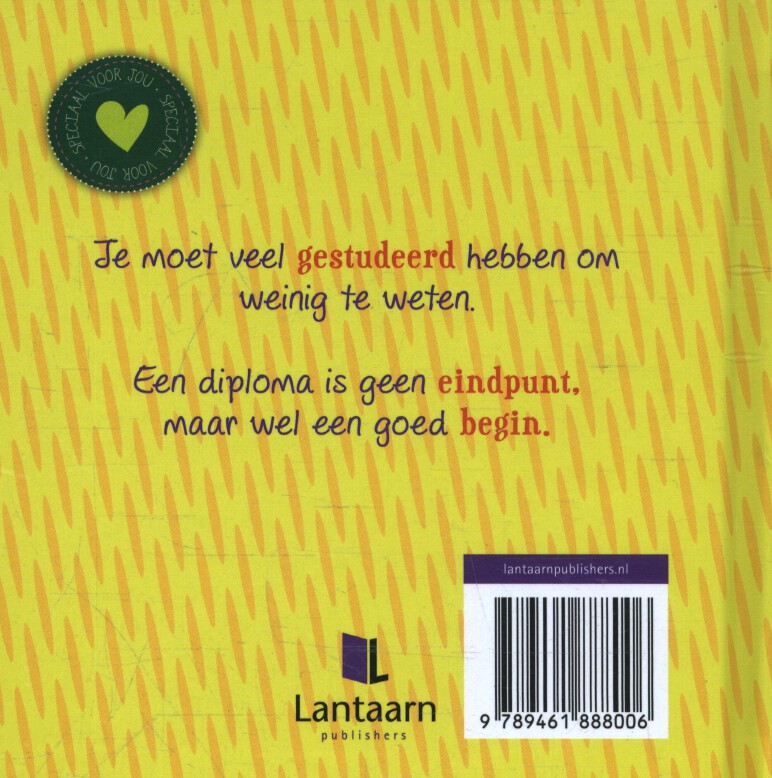 Achterkant van Geslaagd