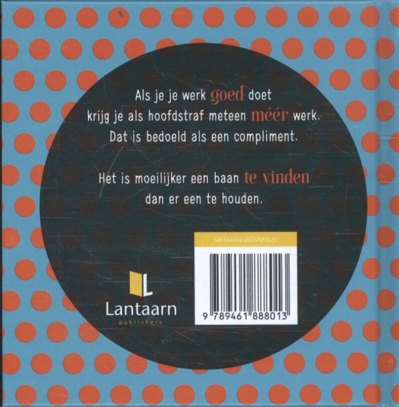 Achterkant van Gefeliciteerd met je nieuwe baan