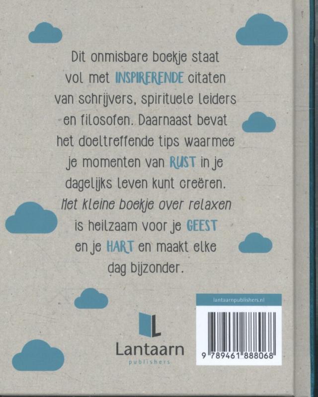 Achterkant van Het kleine boekje over relaxen