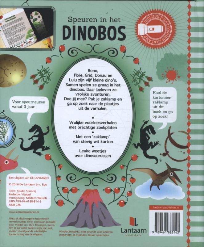 Achterkant van Speuren in het Dinobos