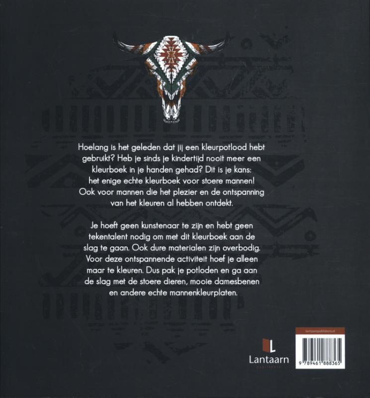 Achterkant van Mannenkleurboek