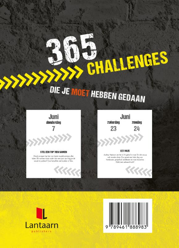 Achterkant van 365 Challenges SCHEURKALENDER 2018